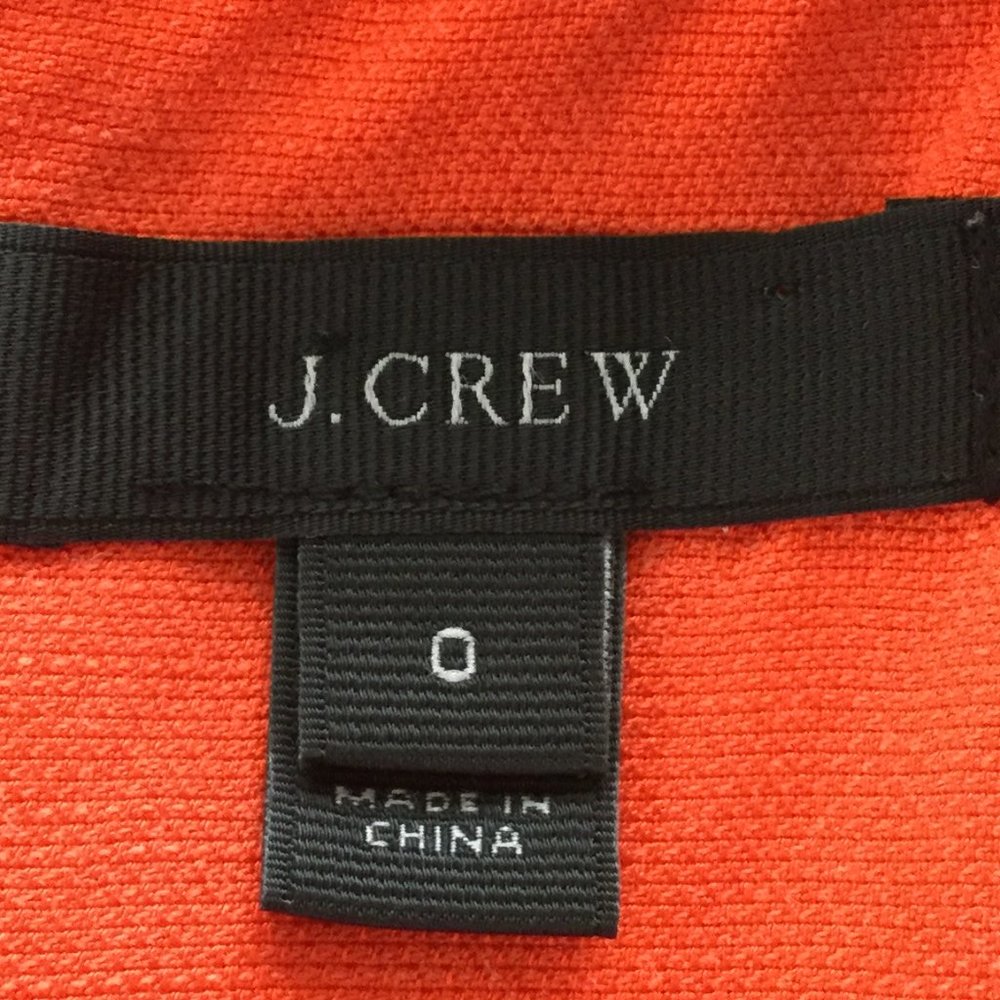 J. Crew Drapey Oxford Crepe Orange Blouse, Size 0‎ - Picture 3 of 6